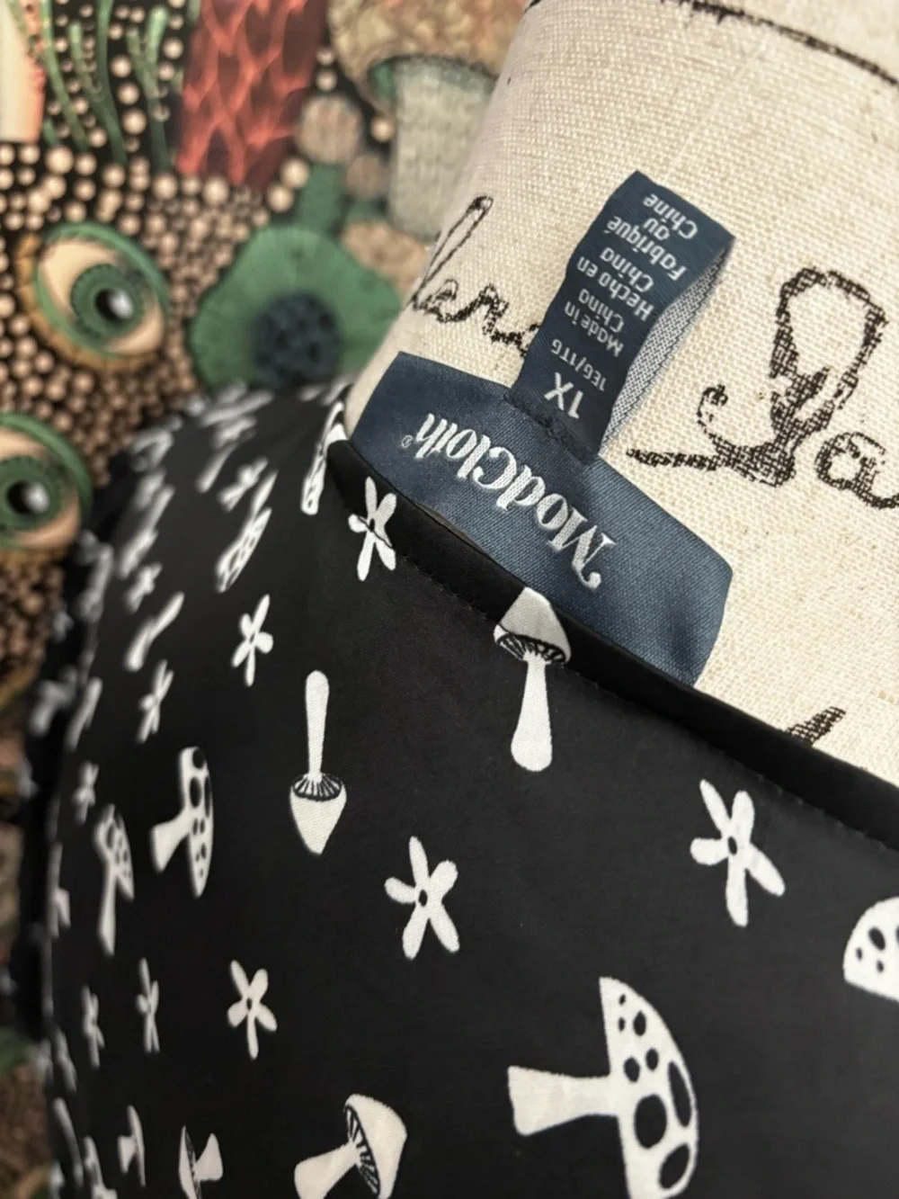 NWT Satin Mushroom Blouse - Picture 5 of 5